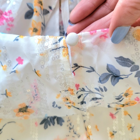 Maniju Sequin Floral Spring/Summer Dress - Picture 8 of 8